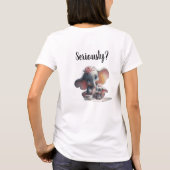 この可愛さは違法であるべき！面白い Tシャツ (裏面)