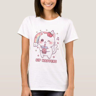 この可愛らしいデザインであなたのスタイルに甘さをプラス Tシャツ