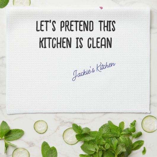 この台所が清潔なふりをしよう キッチンタオル (折り畳み)