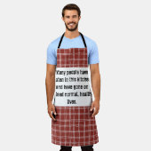 この台所に食べは多くの人が入っていて、行ってしまった エプロン (着用した状態)