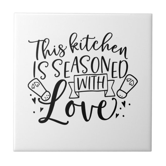 この台所は愛で味付けされている      タイル (正面)