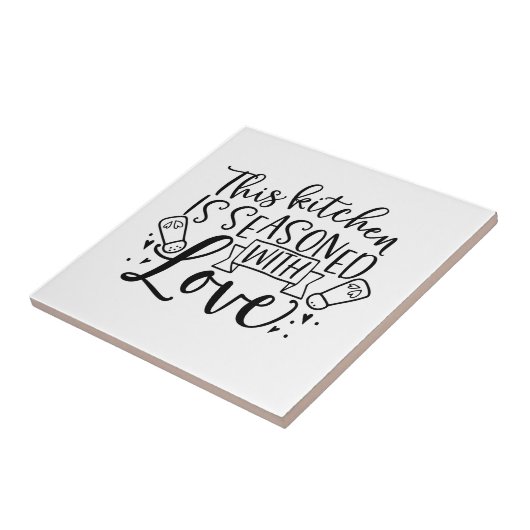 この台所は愛で味付けされている タイル (側面)