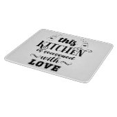 この台所は愛情で味付けされている カッティングボード (角)