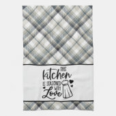 この台所は愛情で味付けされている キッチンタオル (縦)