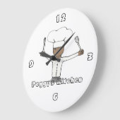 この台所柱時計を個人化して下さい ラージ壁時計 (傾斜)