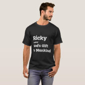この名前の定義でリッキーおもしろいスマイルを作成 Tシャツ (正面フル)