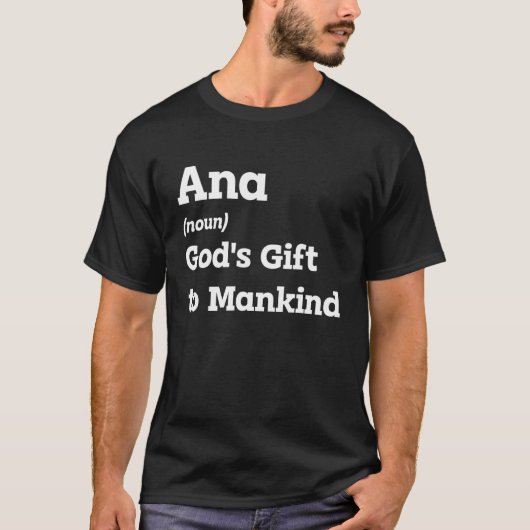 この名前の定義でAnaスマイルおもしろいを作成する Tシャツ (正面)