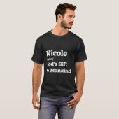 この名前の定義でNicoleスマイルおもしろいを作成する Tシャツ (正面フル)