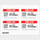 この名前をカスタムするラベルにロゴを追加 長方形シール (シート)