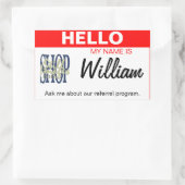 この名前をカスタムするラベルにロゴを追加 長方形シール (バッグ)