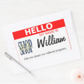 この名前をカスタムするラベルにロゴを追加 長方形シール (封筒)