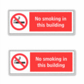 この喫煙に建物なし シール (正面)