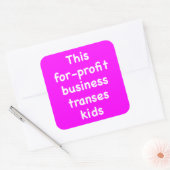 この営利目的のビジネスは子供をトランスース スクエアシール (封筒)