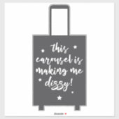 この回転木馬で目まいがするおもしろい荷物 シール (シート)
