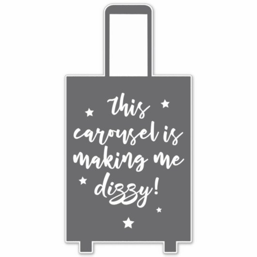 この回転木馬で目まいがするおもしろい荷物 シール (正面)