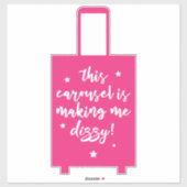 この回転木馬は私を目まいがさせるスーツケおもしろいース シール (シート)