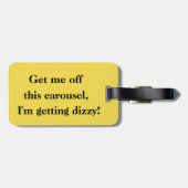この回転木馬を離れて私を得て下さい! 荷物のラベル ラゲッジタグ (裏面横)