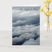 この困難な時間の挨拶状 カード (黄色い花)