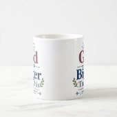 この困難を乗り越えられる神は偉大なり 信仰に生きるクリスチャンへの贈り物 コーヒーマグカップ (中央)