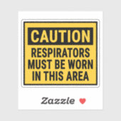 この地域には注意擦り切れた呼吸器を設置すること シール (シート)