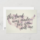 この地愛国的な抗議書 ポストカード (正面/裏面)