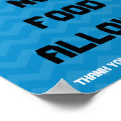 この城は騎士(ナイト)の看板に守られた食べ物なし ポスター (角)