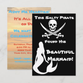 この塩っぽい海賊が彼の美しい人魚を見つけた 招待状
