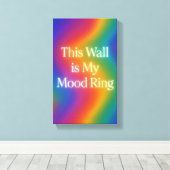この壁は私の気分のリングや輪 | グラデーションカラーキャンバス キャンバスプリント (インサイチュ (ウッドフロア))