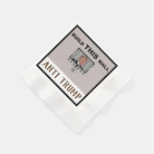 この壁を建てる/アンチトランプ 縁ありカクテルナプキン (角)