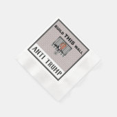 この壁を建てる/アンチトランプ 縁ありカクテルナプキン (角)