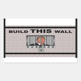 この壁を建てろ / トランプ反対 長方形シール