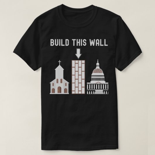この壁を構築 Tシャツ (デザイン正面)