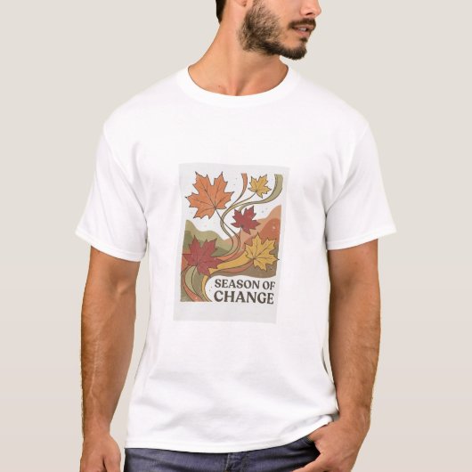 この変化の季節で感じるほっこりとした秋の気配 Tシャツ (正面)