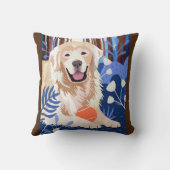 この多くは真のゴールデンレトリバー枕 クッション (裏面)