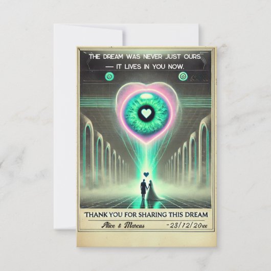 💌 「この夢を分かち合ってくれてありがとう」 Weirdcore サンキューカード (正面)