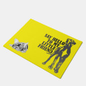 この大きくて、この小さな犬はパーソナライズする ドアマット (アングル)