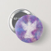 この天使を送って見守る 缶バッジ (正面&裏面)