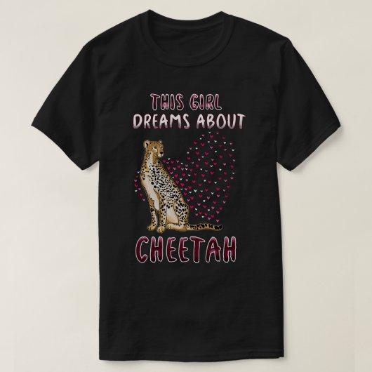 この女の子がチーターの夢を見る Tシャツ (デザイン正面)