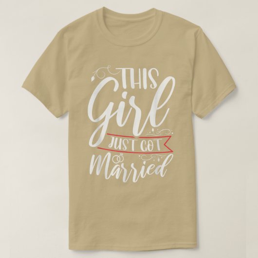 この女の子だけ得たった今結婚しましたBride1188 Tシャツ (デザイン正面)