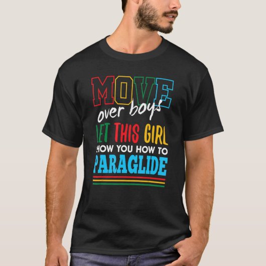 この女の子にパラのパラグライダーの方法をおもしろい見せる Tシャツ (正面)