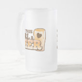 この女の子にビール店からのビールデザインを与えて下さい フロストグラスビールジョッキ (正面左)