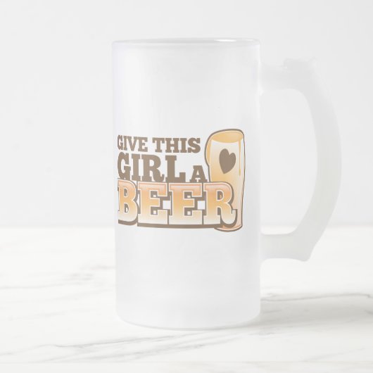 この女の子にビール店からのビールデザインを与えて下さい フロストグラスビールジョッキ (右)