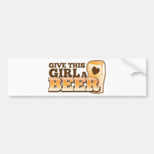 この女の子にビールNDを与えて下さい バンパーステッカー