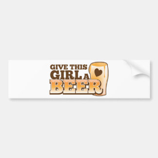 この女の子にビールNDを与えて下さい バンパーステッカー