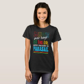 この女の子にParasail Parasの方法を教えておもしろいくれ Tシャツ (正面フル)