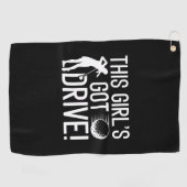 この女の子のドライブ得 ゴルフタオル (横)