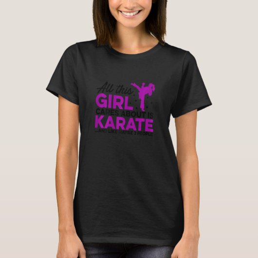 この女の子の周り気にの女の子は、空手とリクである Tシャツ (正面)
