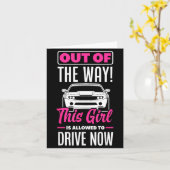 この女の子の運転が許可された！面白い新免許 カード (黄色い花)