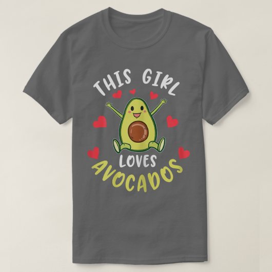 この女の子はアボカドが大好き Tシャツ (デザイン正面)