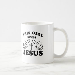 この女の子はイエス・キリストを愛します コーヒーマグカップ